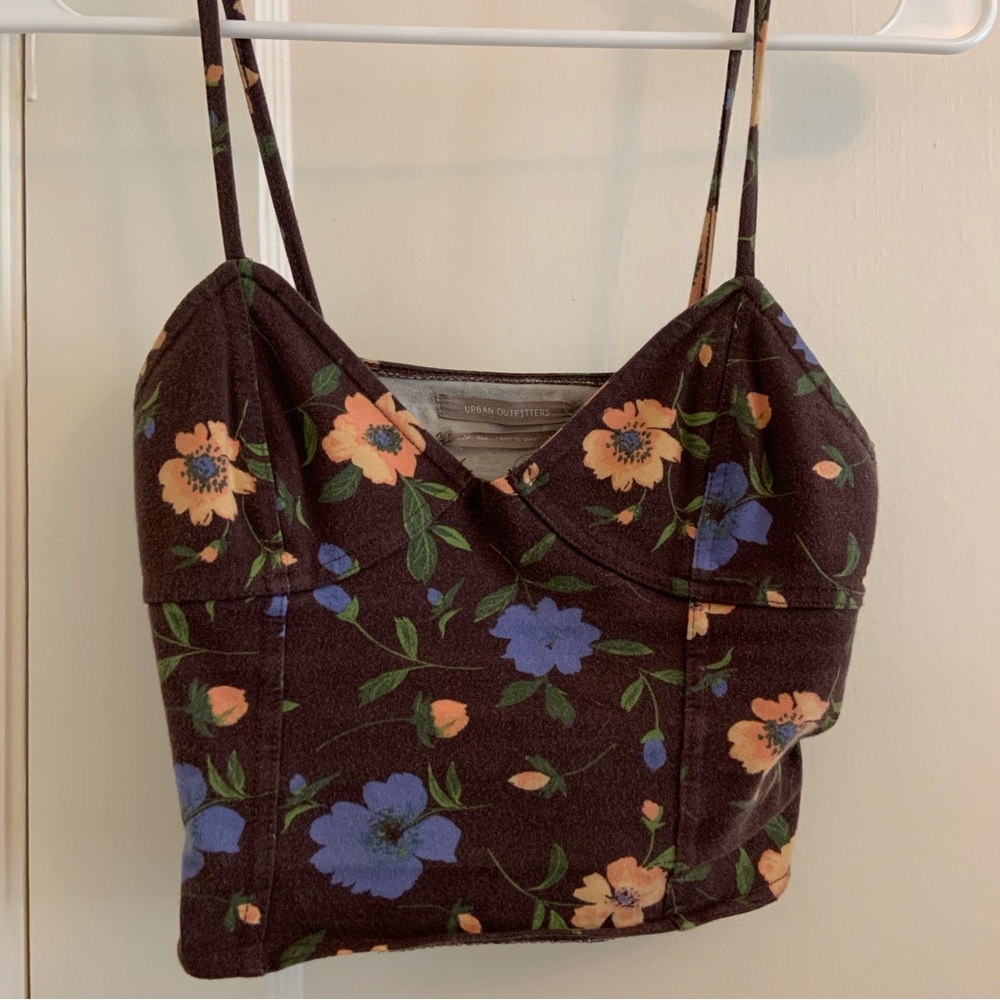 Urban Outfitters Brown Floral Camisole
